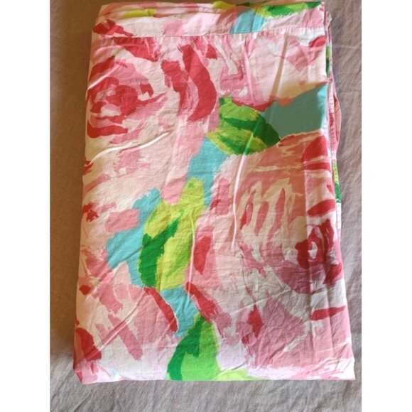 Lilly Pulitzer Garnet Hill TWIN DUVET First Impressions Hotty Roses *SEE - Picture 4 of 12